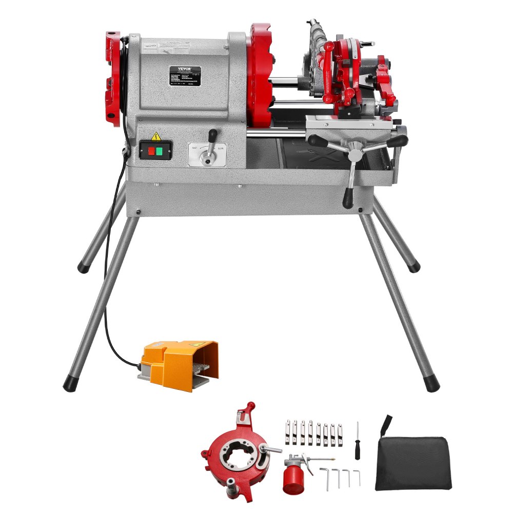 Pipe Threading Machine Helper VEVOR Pipe Cutter and Threader – 900W, 2-Speed, 1/2