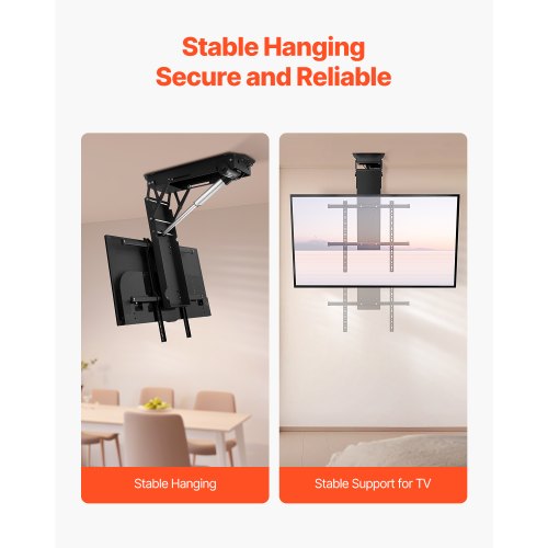 VEVOR Motorized Ceiling TV Mount, TV Wall Mount for 32 to 70 Inch TV ...