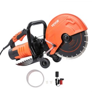 Scie à Béton électrique 4000W - Coupe Jusqu'à 135mm - Parfaite Pour Murs, Briques Et Pierres - Avec Pompe à Eau Intégrée