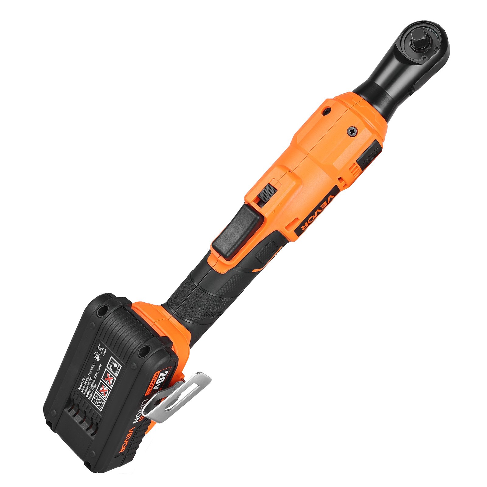 VEVOR Cordless 3/8 Ratchet Wrench – 230 RPM, 88 Ft-Lbs