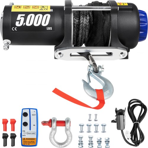 VEVOR VEVOR Electric Winch, 5000 lbs Capacity, 42.6'/13m Synthetic Rope