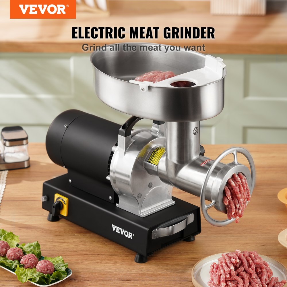 VEVOR Heavy Duty Electric Meat Grinder 992 Lb/H Capacity 1100W Sausage