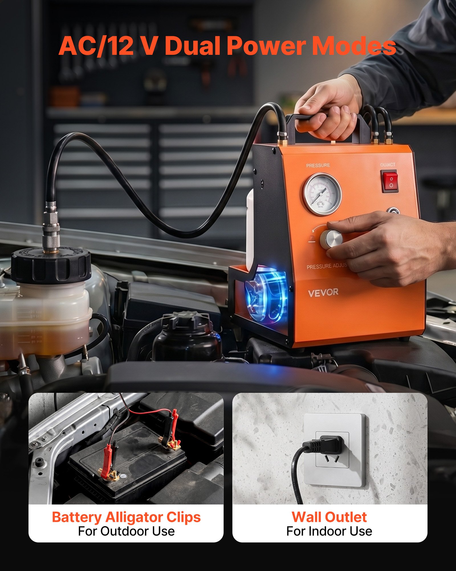 VEVOR Electric Brake Bleeder Kit, 120V Automatic Brake Fluid Bleeding ...