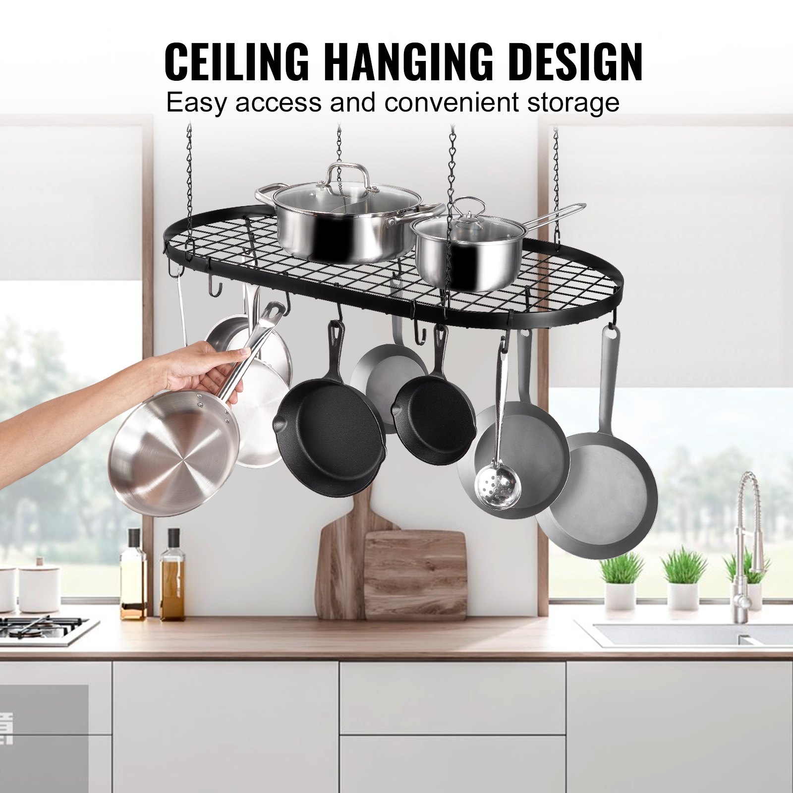 Pot. Step Rack Straight Bar Hanging Pot Rack , Straight Bar Pot Racks You’ll Love – AJRUZ