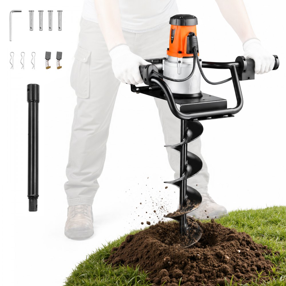 Trigger Dig Extension VEVOR Electric Auger Post Hole Digger – 1500W, 5.71in Bit