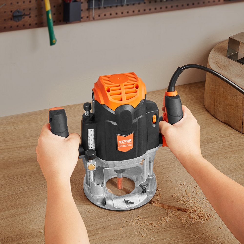 VEVOR Plunge Router, 3-1/4 HP, 120V, 12000-23000 RPM Variable Speed ...