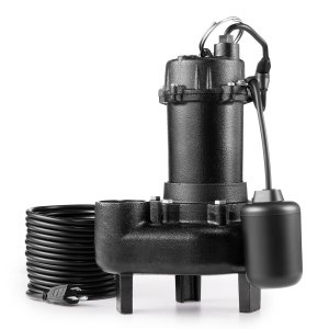VEVOR Submersible Sewage Pump, 1/2 HP, 4800 GPH Cast Iron Sewage