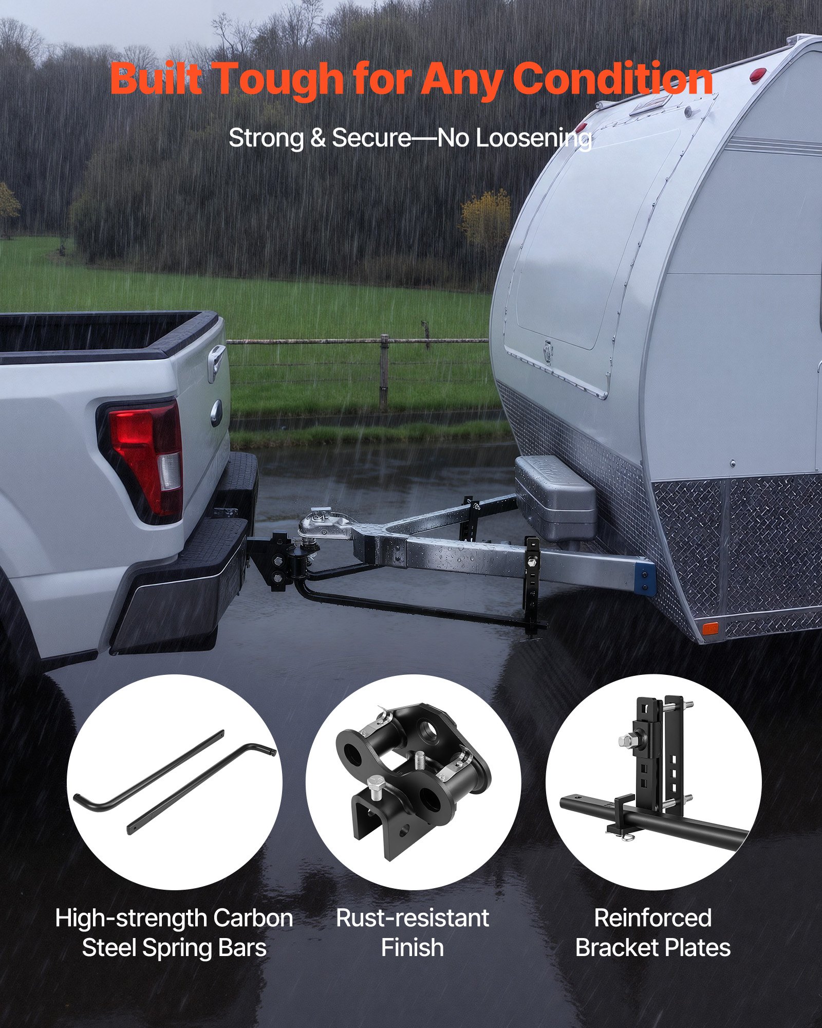 VEVOR Weight Distribution Hitch, 14000 lbs Max. Towing with Sway ...