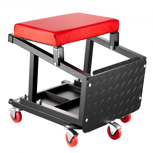 VEVOR Mechanics Stool with Wheels - 300 lbs, 360° Swivel