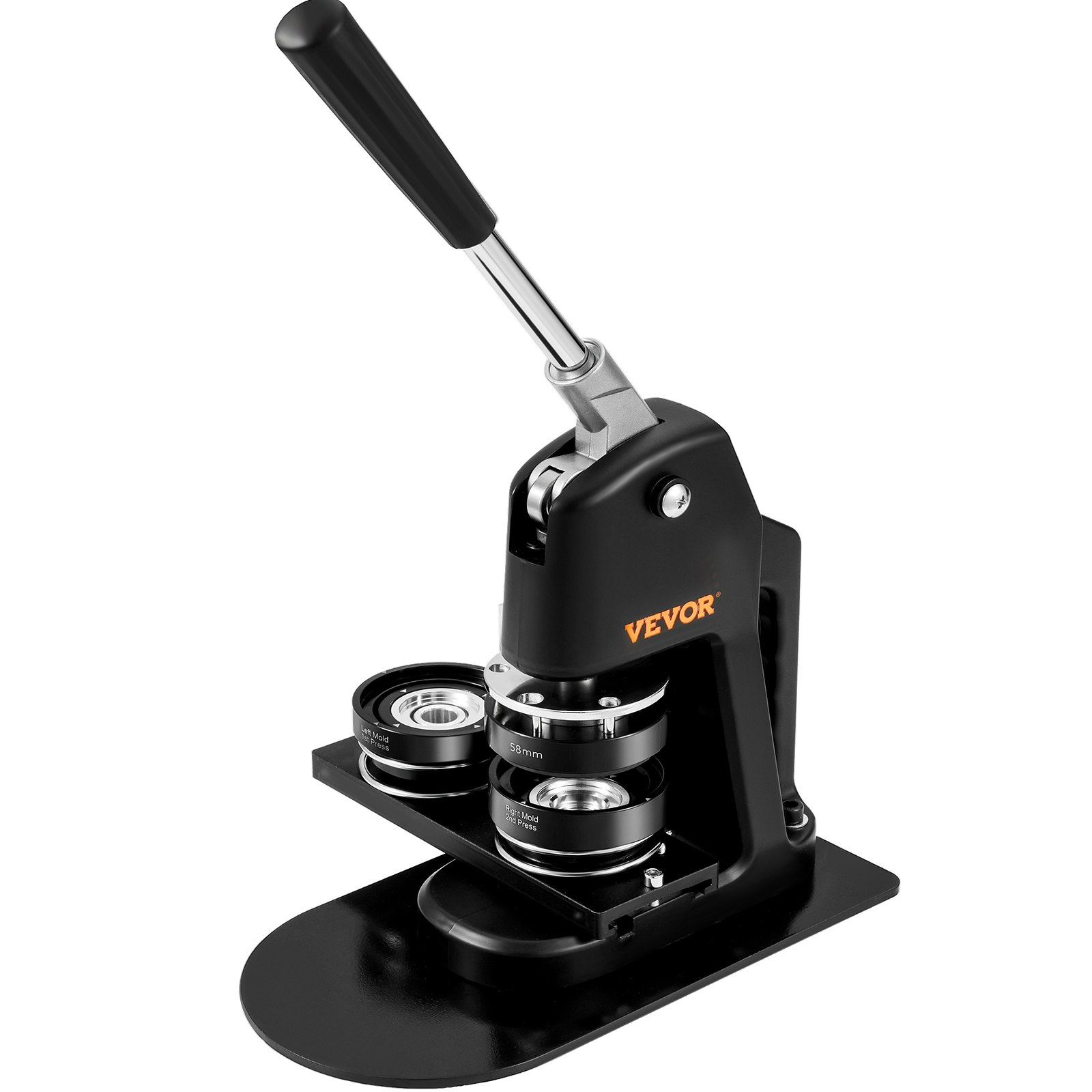 VEVOR Button Maker Machine, Multiple Sizes 1.25+2.25 Inch Badge Punch ...