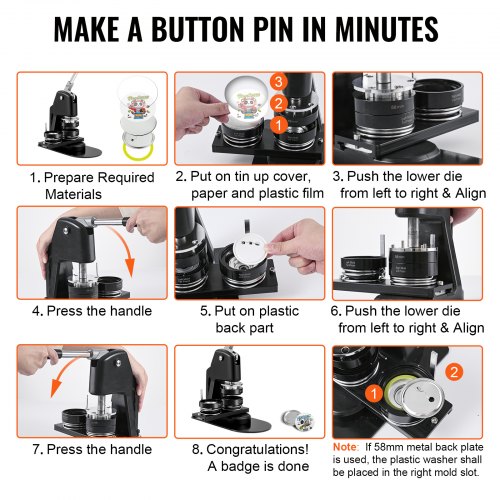 VEVOR Button Maker - Craft Custom Buttons with Ease