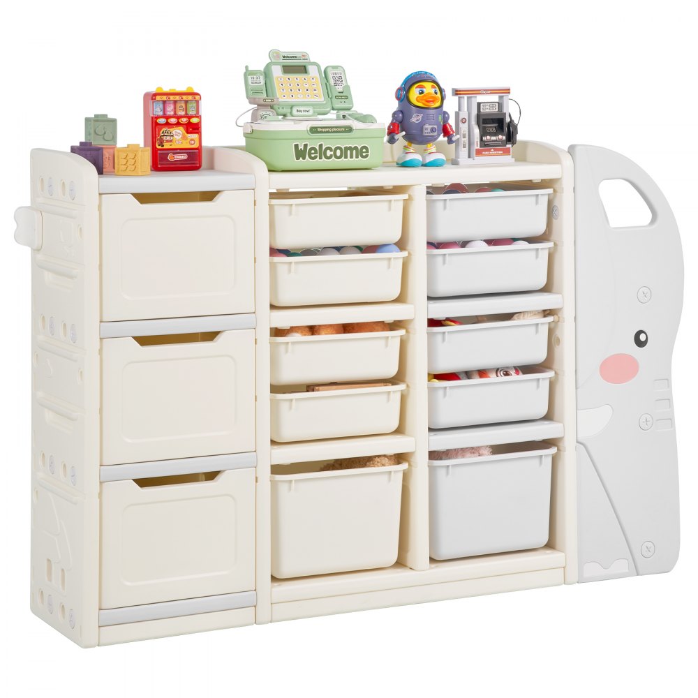VEVOR Kids Toy Storage Organizer – 4-Tier, 10 Movable Bins