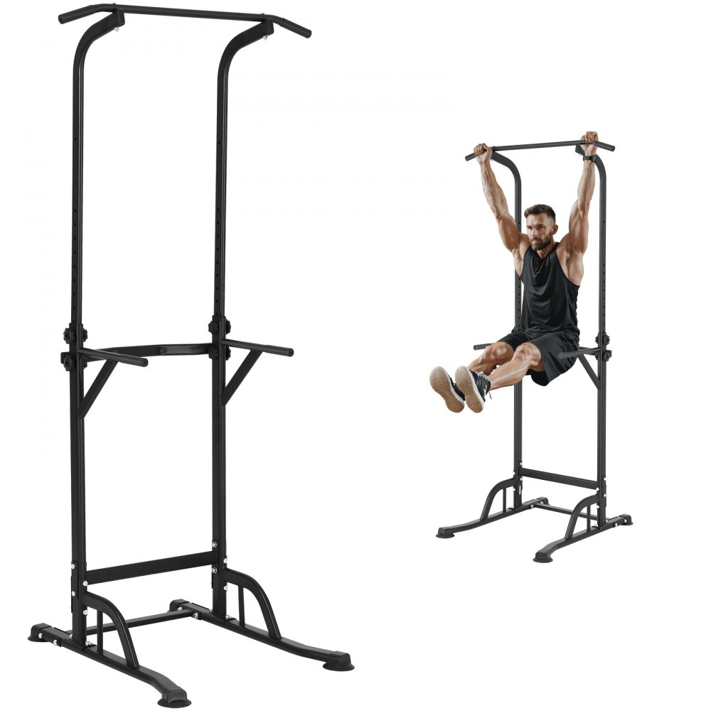HOMCOM Power Tower Dip Station Pull Up Bar Multi-Function Push Up