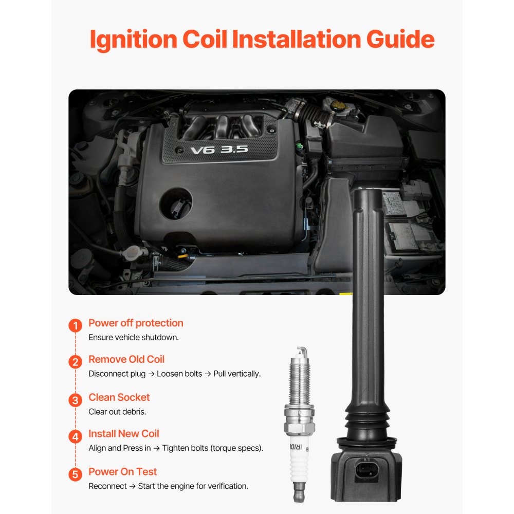 Plug Coilhs Code VEVOR Performance Spark Plugs and Coil Packs – 6-Piece, 3.6L
