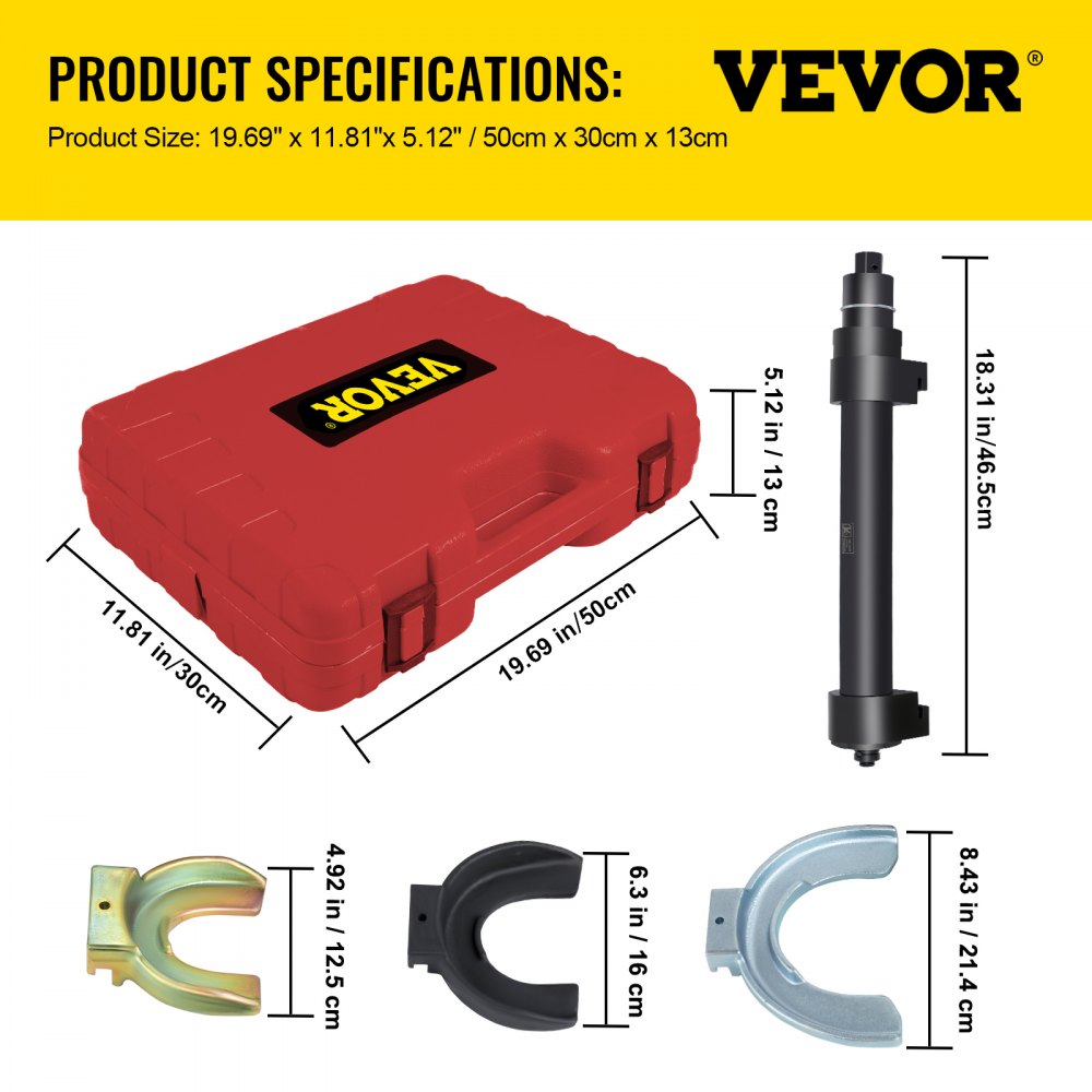 VEVOR Strut Spring Compressor, 3 Pairs Jaws Different Size Fork Spring