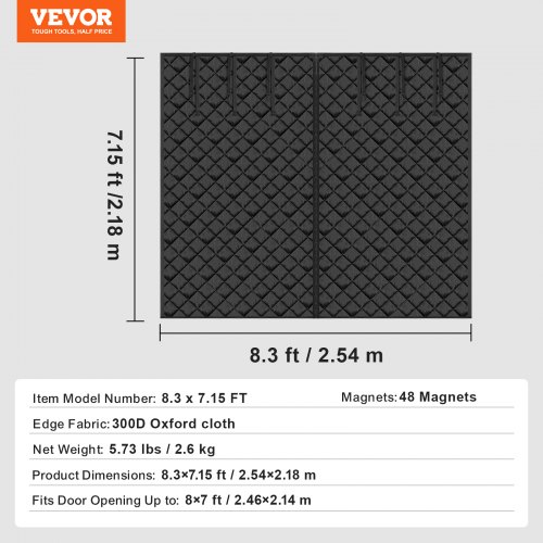 VEVOR Garage Door Covers For Winter - 8.3 x 7.15 ft
