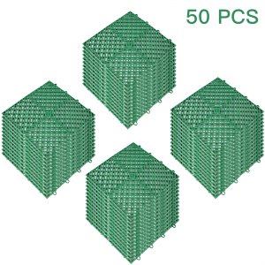 VEVOR Dalles De Sol Emboîtables 315x315mm - 9 Pièces, Grain De Bois Chêne, Antidérapantes, Pour Danse, Fitness, 0,8 M² Par Boîte