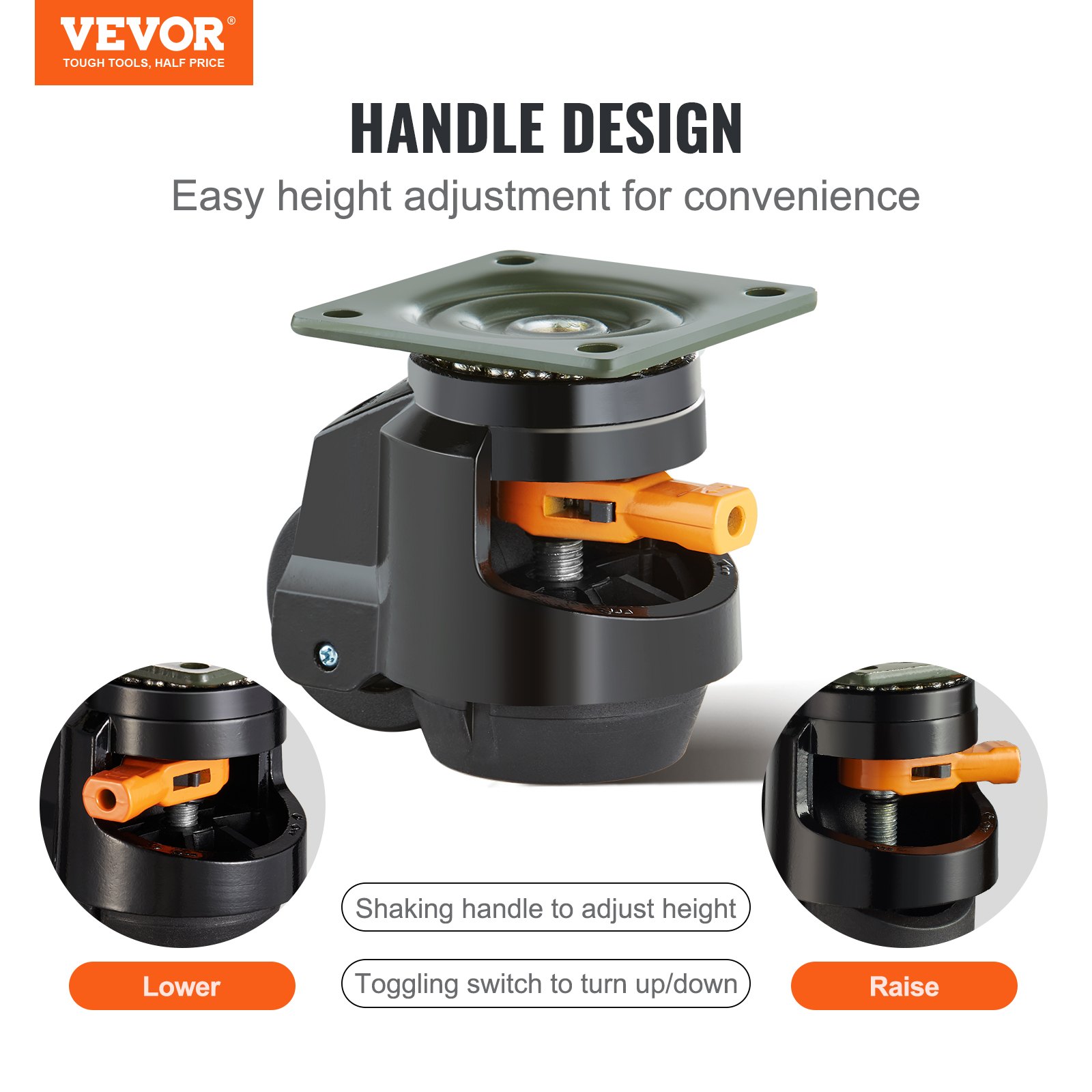 Workbench Casters Leveling Casters With Ratchet Handle Design Casters Set Of 4 Total Capacity 2200 Lbs Heavy Duty Workbench Leveling Pads