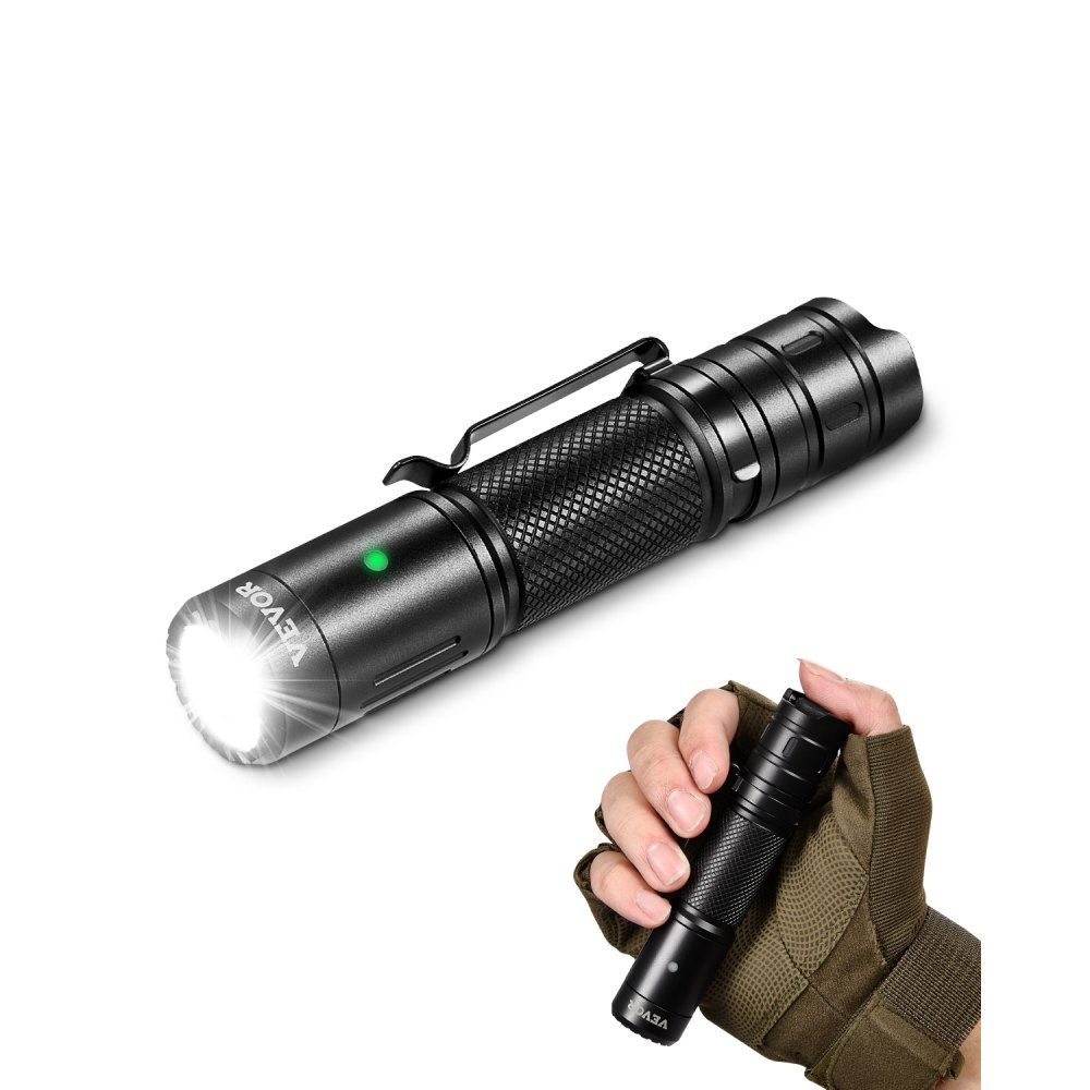 VEVOR Waterproof Rechargeable Flashlight – 1200LM, 6Mode