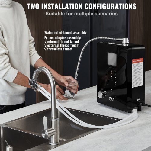 浄水器・整水器 MULTI-IONIZER for Washing Machines VEVOR Alkaline Water Ionizer Machine, pH 3-11.2 Alkaline Acidic