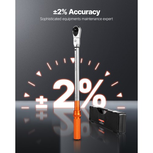 Adjustable Click Torque Wrench 1/2 Inch Drive 20-160 lbf-ft / 27.1-216. ...