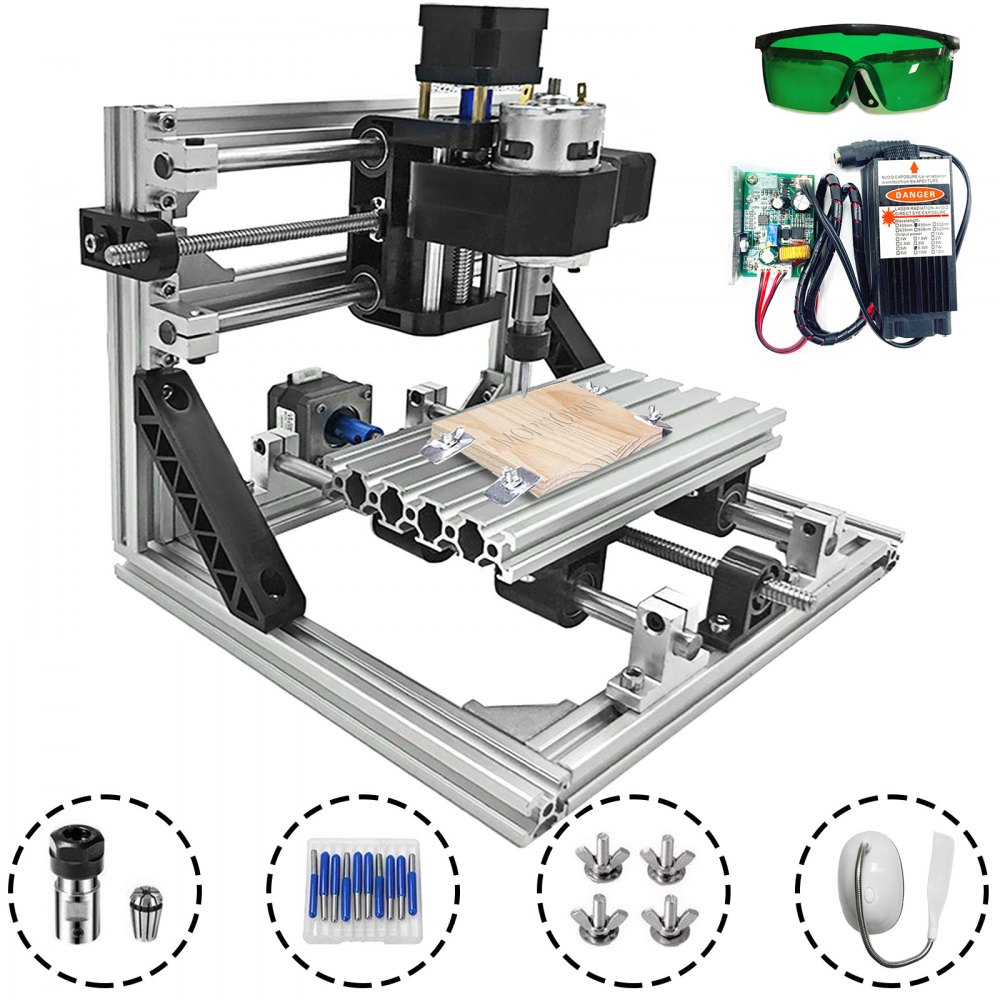 3 Axis CNC Router Kit 1610 5500MW Machine With Laser Engraver Milling DIY VEVOR AU