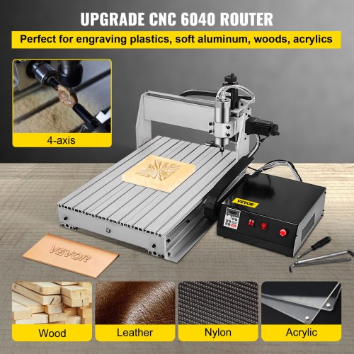 4 Axis CNC 6040 Engraving Milling Machine USB Router Carving
