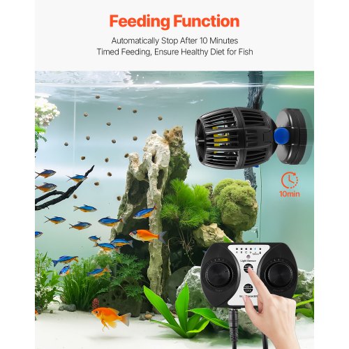 VEVOR Aquarium Wave Maker – 40W, 3963 GPH, 360° Rotation