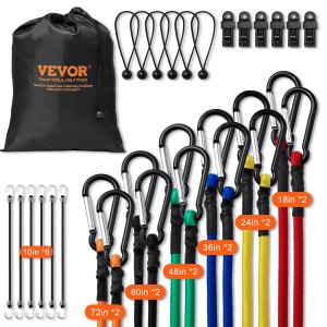 VEVOR Heavy Duty Bungee Cord — 8mm Double-Core Design