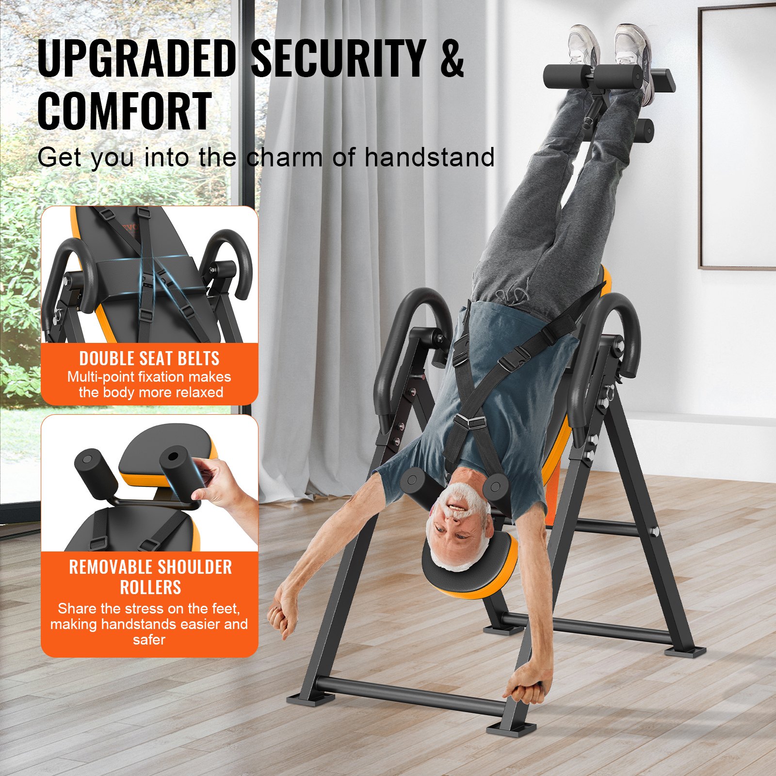 VEVOR Inversion Table Foldable Strength Training Equipment Hang ...