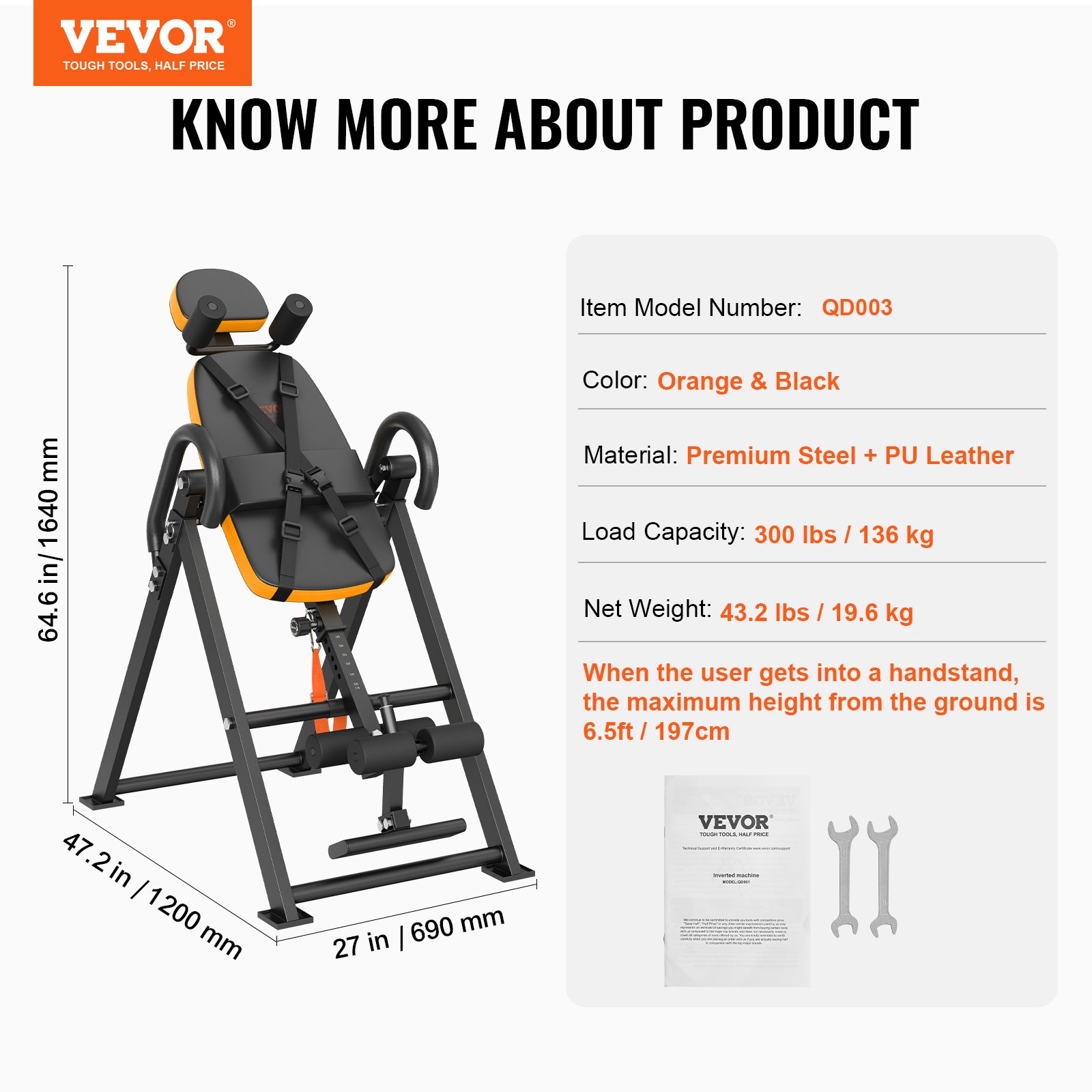VEVOR Back Inversion Tables — Heavy Duty and Adjustable