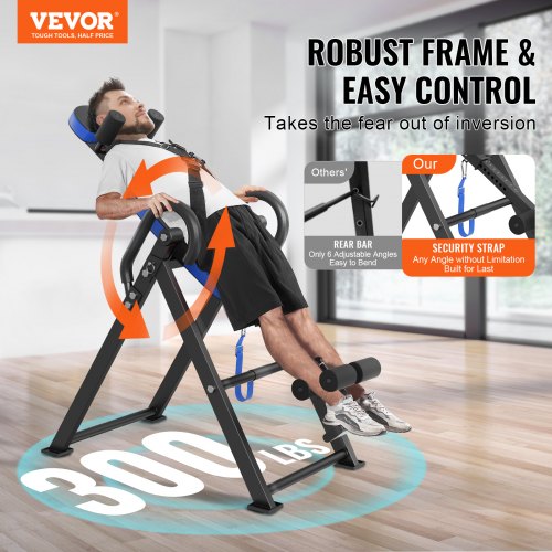VEVOR Inversion Table Foldable Strength Training Equipment Hang ...