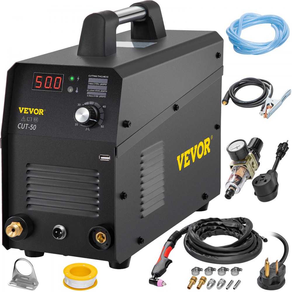 VEVOR Plasma Cutter, 50Amp, Air Cutting Machine with Plasma Torch, 110V