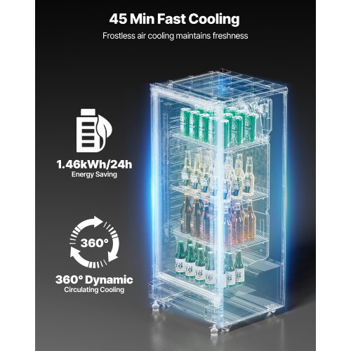 Commercial Merchandiser Refrigerator 5.7 CU.FT Glass Door