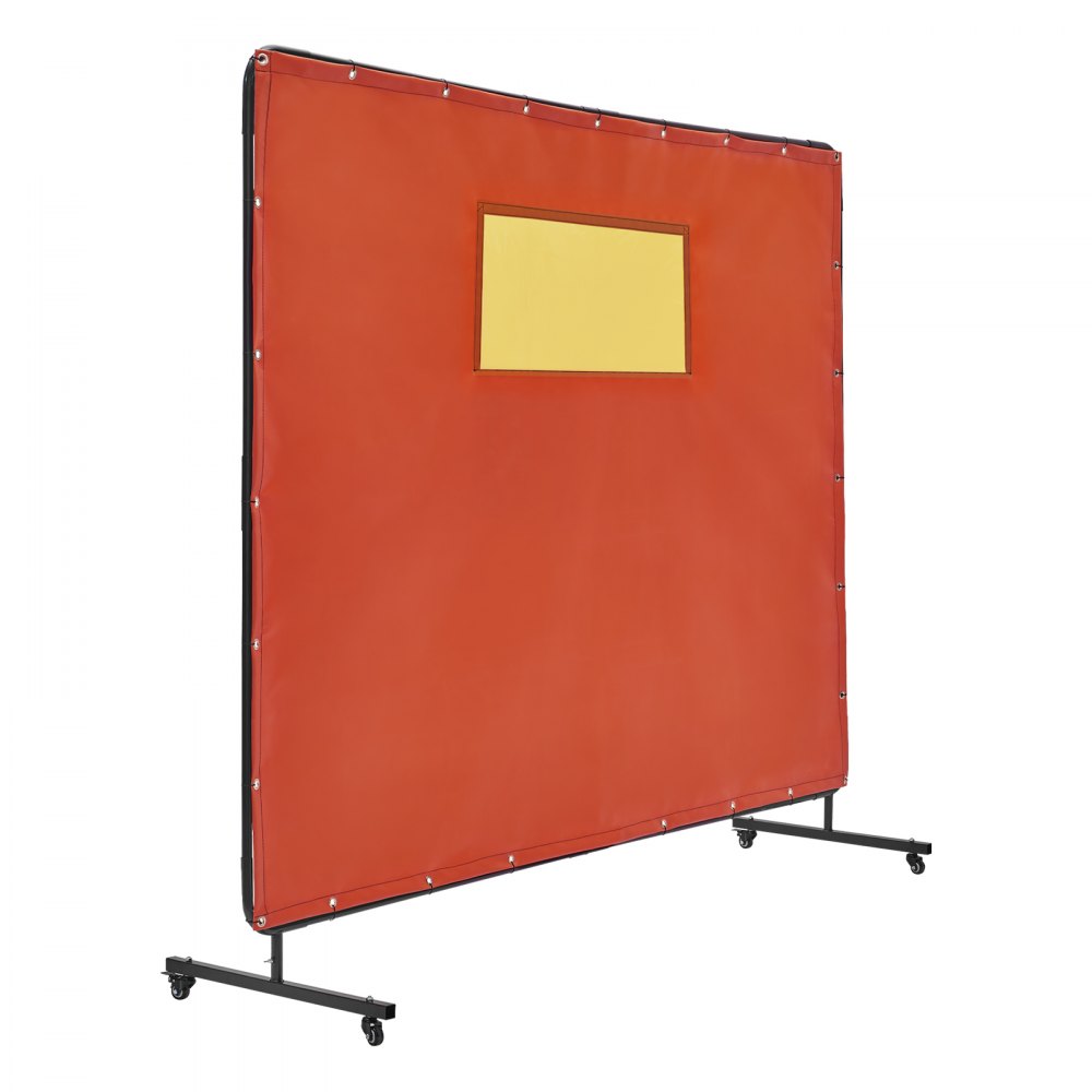 VEVOR Welding Screen with Frame, 6' x 8' Welding Curtain Screens, Flame ...