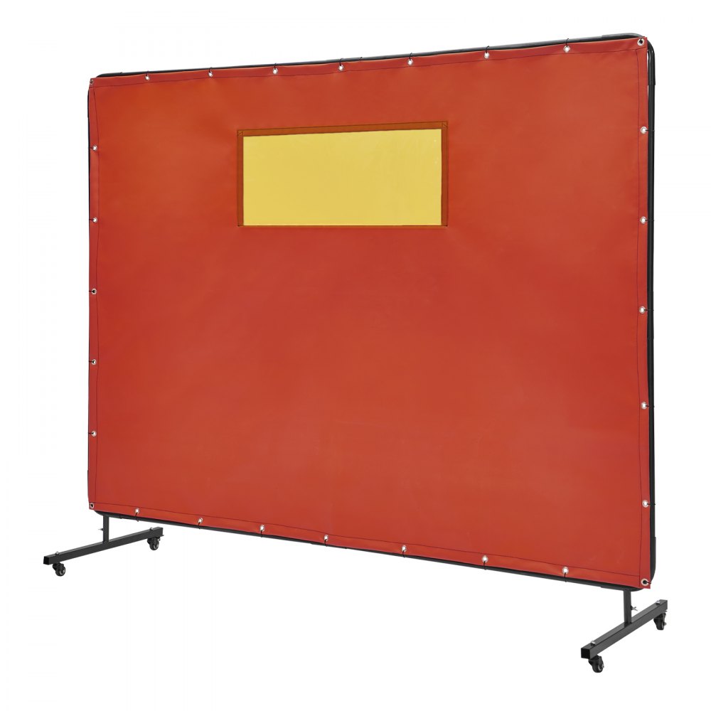 VEVOR Welding Screen with Frame, 6' x 8' Welding Curtain Screens, Flame ...