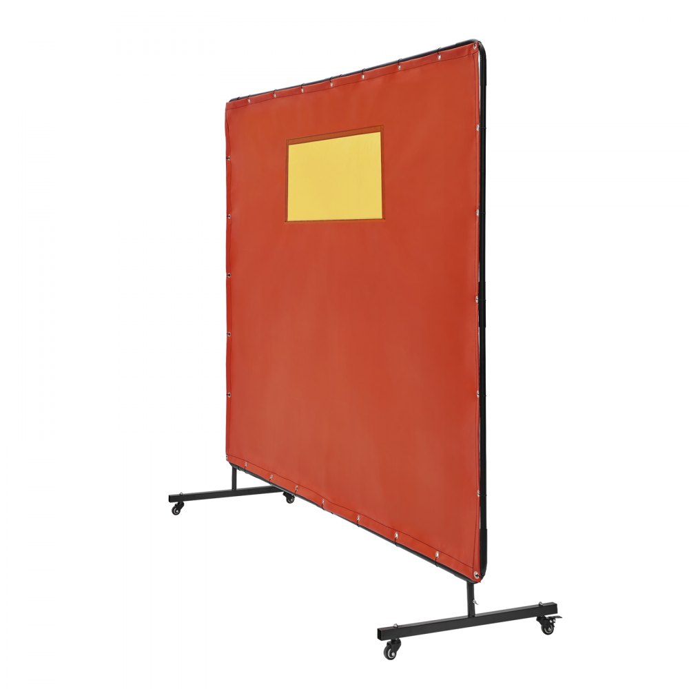 VEVOR Welding Screen with Frame, 6' x 8' Welding Curtain Screens, Flame ...