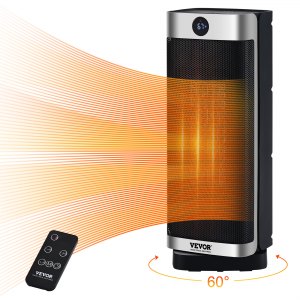 Vevor Electric Space Heater With Thermostat Remote Control, 2-level 