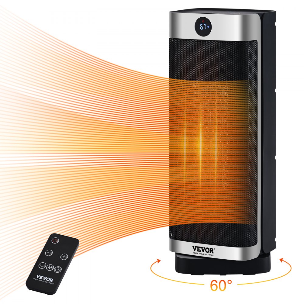 Best Room Heater With Remote Control VEVOR Electric Space Heater with Thermostat Remote Control, 2-Level