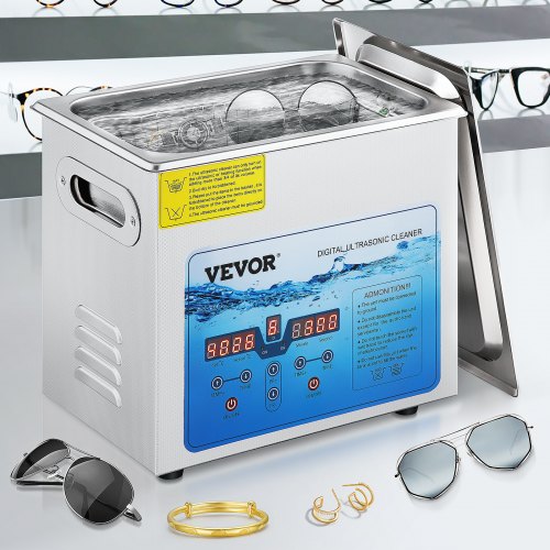 VEVOR Ultrasonic Cleaner, 36KHz~40KHz Adjustable Frequency, 3L
