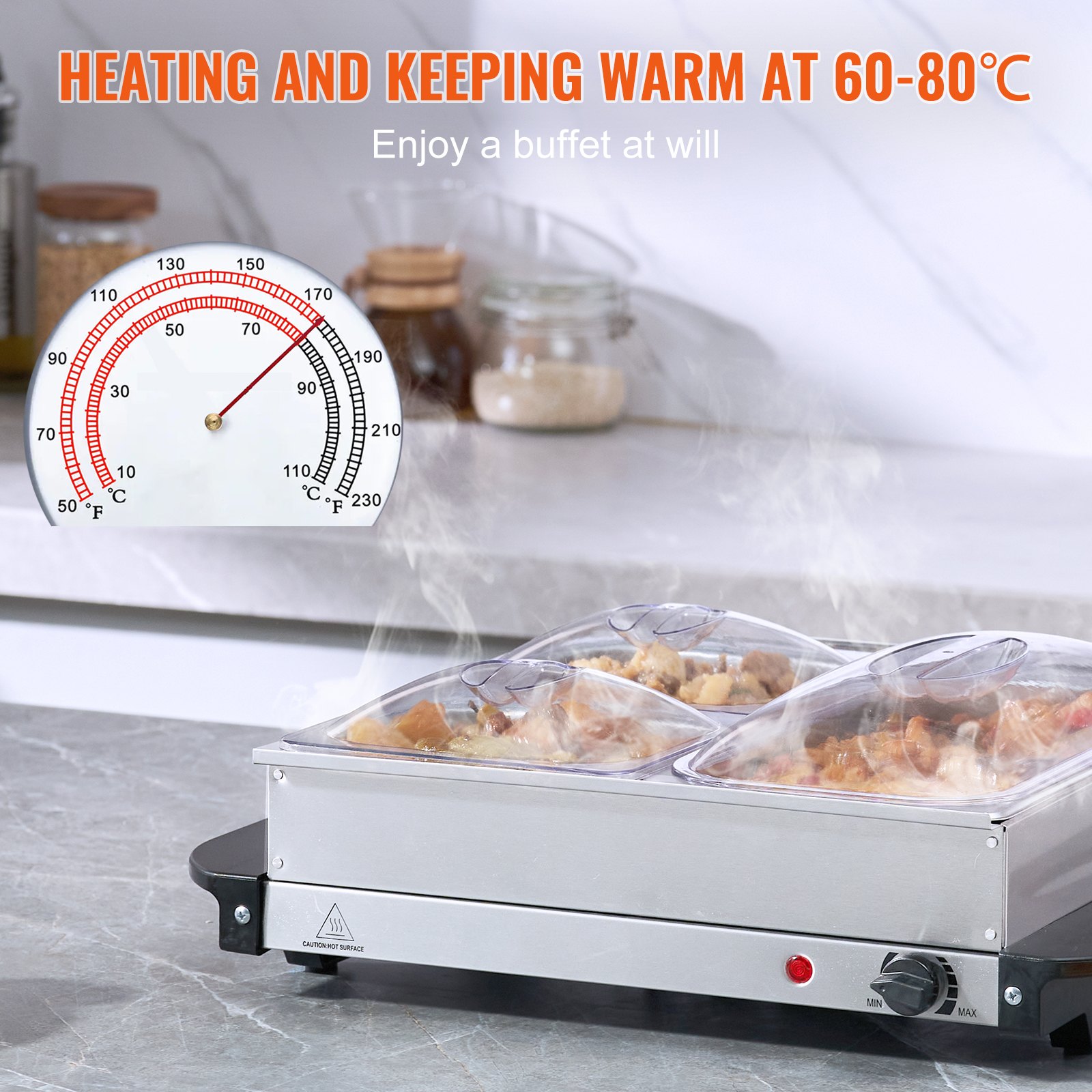 VEVOR Electric Buffet Server & Food Warmer, 14