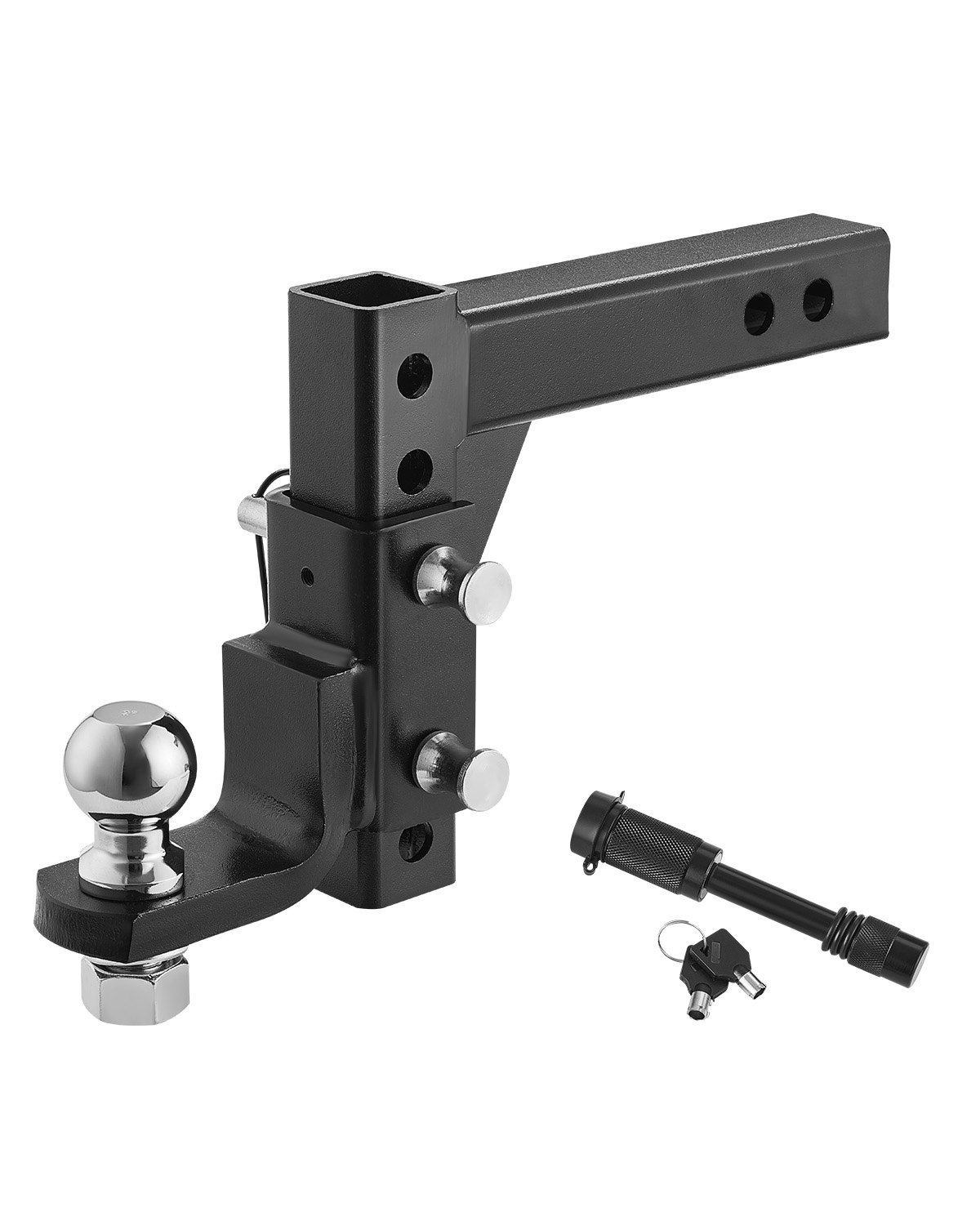 VEVOR Adjustable 2 Inch Receiver Hitch – 7500 lbs, 9-In Drop