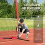 ZELUS Filet de barrière arrière de 4,6 x 3 m, filet de barrière de sport