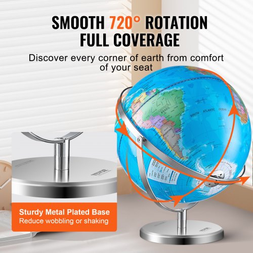 VEVOR Illuminated World Globe with Stand, 13 in/330.2 mm VEVOR Illuminated World Globe with Stand, 13 in/330.2 mm