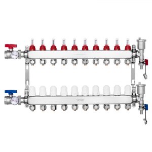 VEVOR 10-Branch Radiant Heat Manifold, 1/2