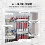 GCCSJ 3-Branch PEX Manifold For Radiant Floor Heating - Stainless Steel, With 1/2" Adapters