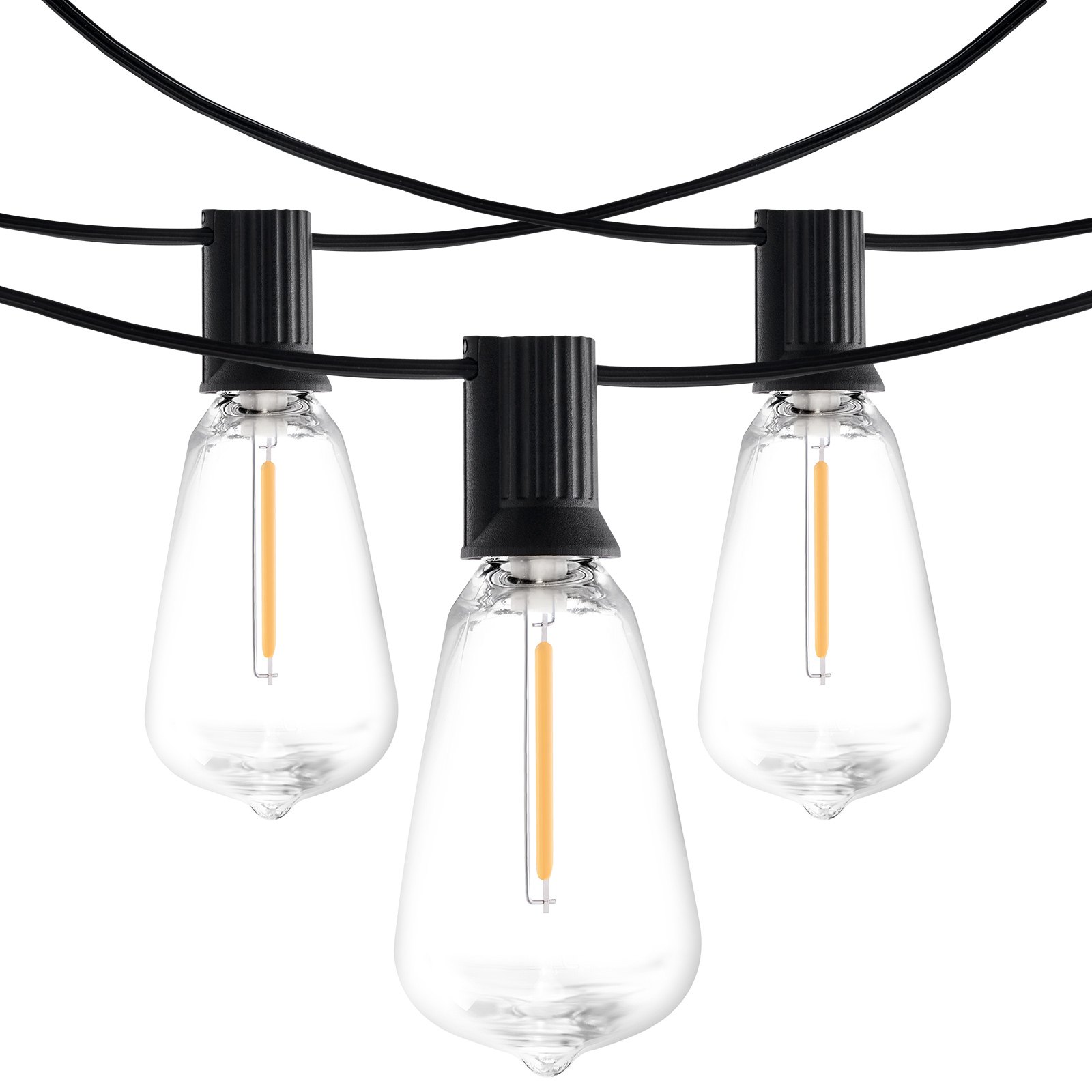 VEVOR LED Outdoor String Lights, 200FT, 2700K Dimmable Outside Patio ...