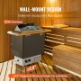 3KW 110V Plug-in Sauna Heater With Timer - Fast Heating For Small Rooms (140 Cu.ft), Max 230°F, Wall Mount