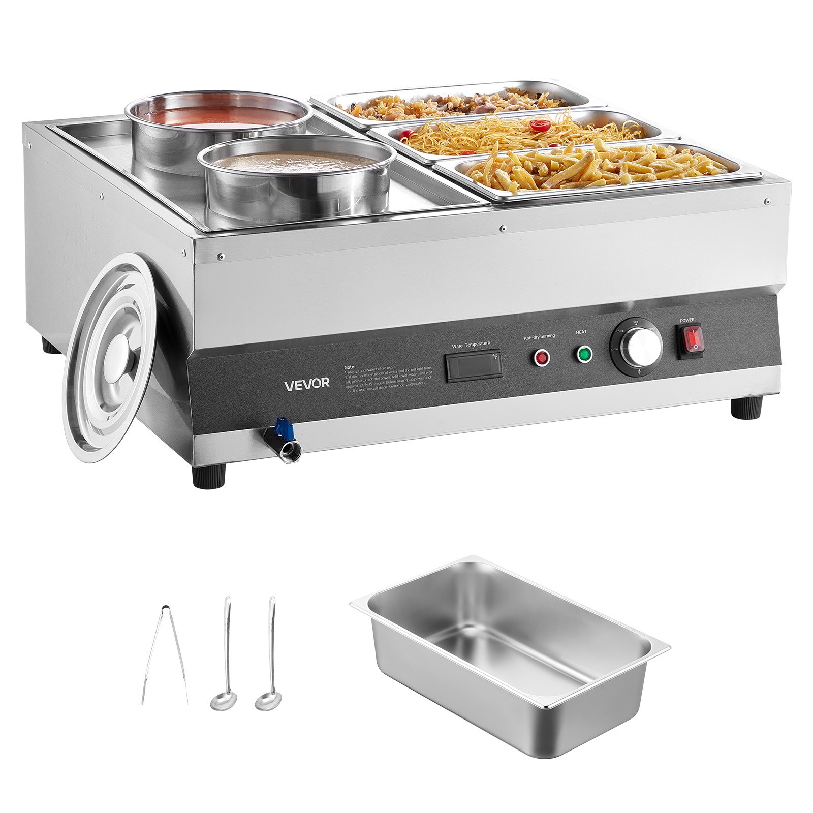 VEVOR Commercial Soup Warmer – Durable Steel & Fast Heat