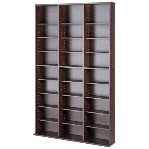 VEVOR Media Storage Cabinet, 9-layer DVD Shelf Holds up to 756 CDs